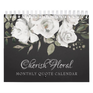 Calendário Vintage Cherish White Floral Suas Cotações Persona