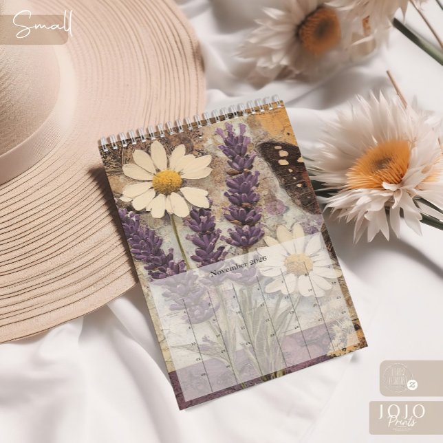 Calendário Vintage Floral Butterfly Calendar (Vintage Floral Butterfly Calendar_Small)