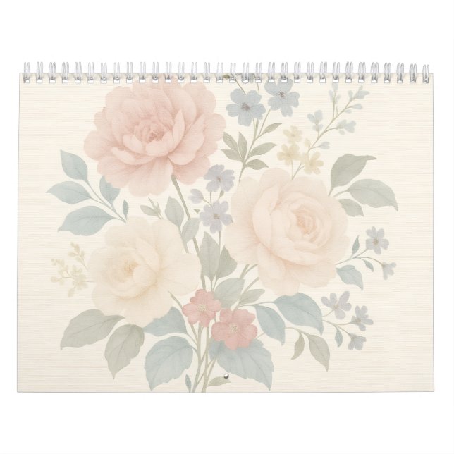 Calendário Vintage Floral Wall Calendar 2026 (Capa)