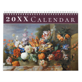 Calendário Vintage Flower Collection Peony Rosa Anemone