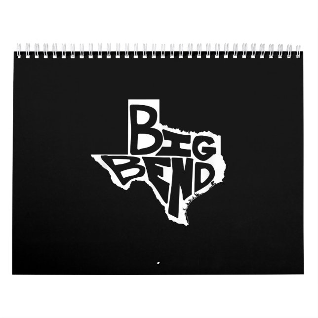 Calendário Vintage - Grande Bend West Texas - Hiking Retro (Capa)