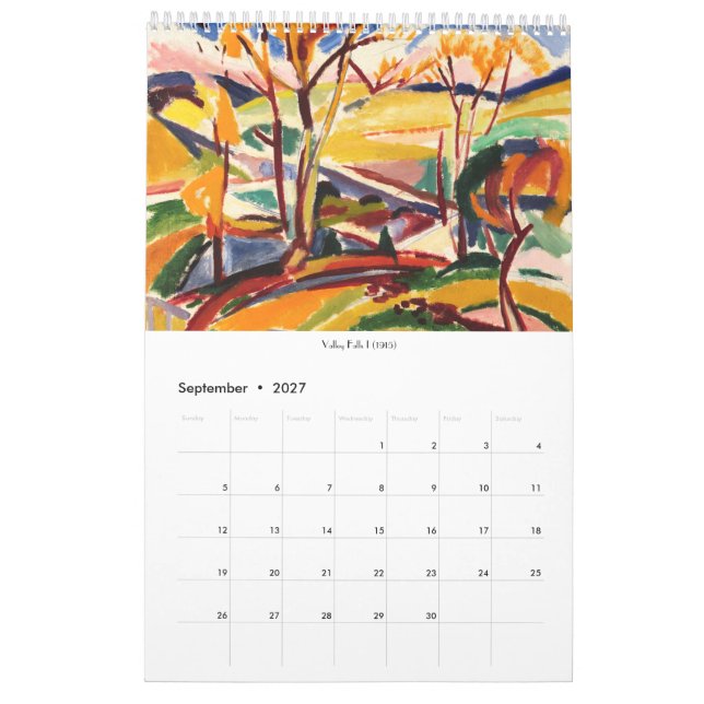 Calendário Vintage Henry Lyman Sačien Modernist Art Calendar (Set 2027)