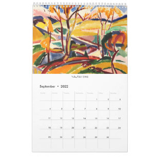 Calendário Vintage Henry Lyman Sačien Modernist Art Calendar