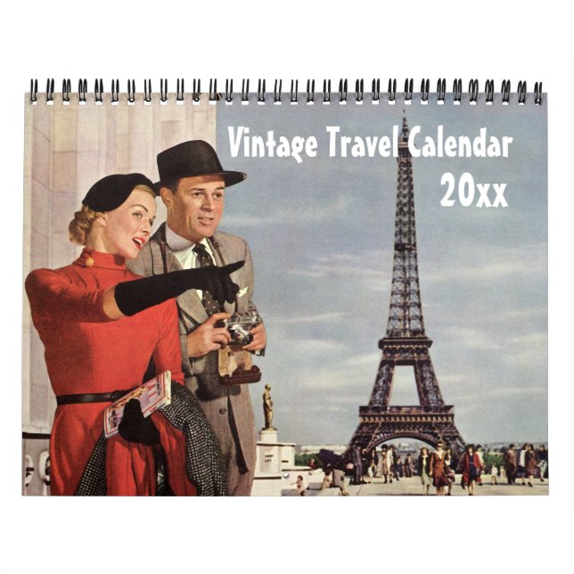 Calendário Vintage Illustration Viagem e Transporte (Capa)