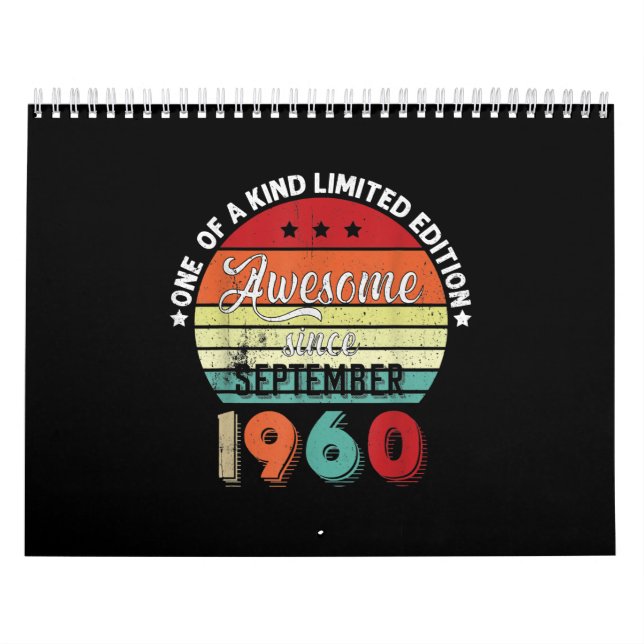 Calendário Vintage Incrível Desde Setembro De 1960 (Capa)