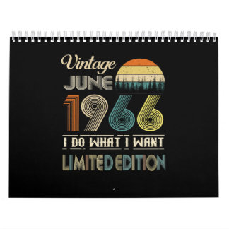 Calendário Vintage June 1966 What I want Limited Edition (Vin