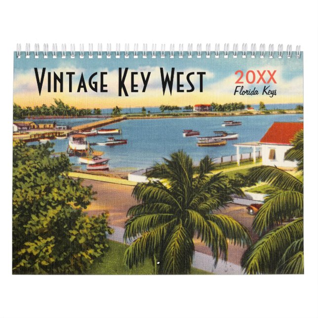 Calendário Vintage Key West Florida (Capa)