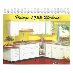 Calendário Vintage Kitchens de 1955 - Clássico Decor de 1950