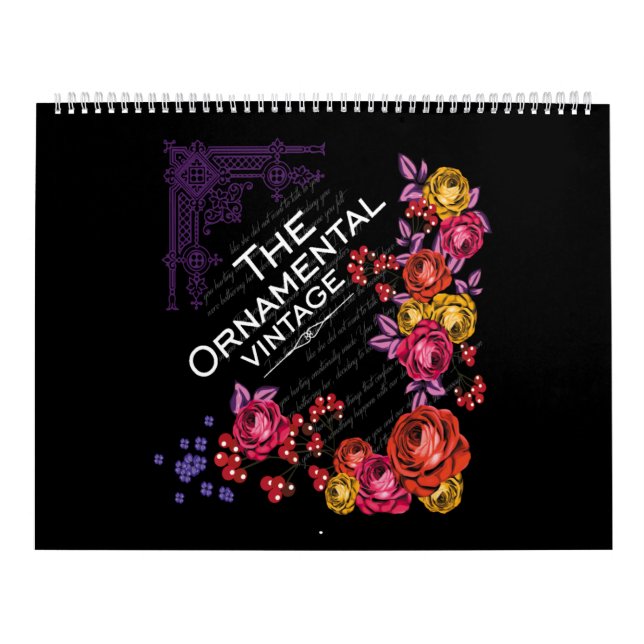 Calendário Vintage ornamental (Capa)