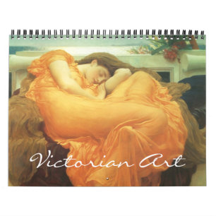 Calendário Vintage Victorian Era e Arte Pré-Raphaelite