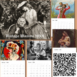 Calendário Vintage Women 20XX Calendar