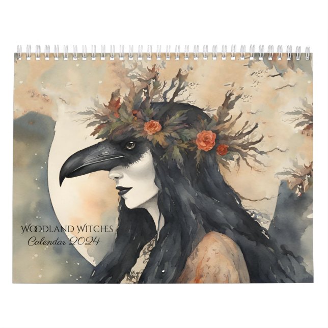 Calendário Vintage Woodland Witch (Capa)