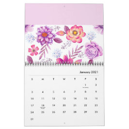 Calendário Violet rosa