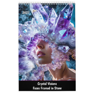 Calendário Visões de Cristal – Rostos Enquadrados em Pedra