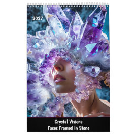 Calendário Visões de Cristal – Rostos Enquadrados na Pedra