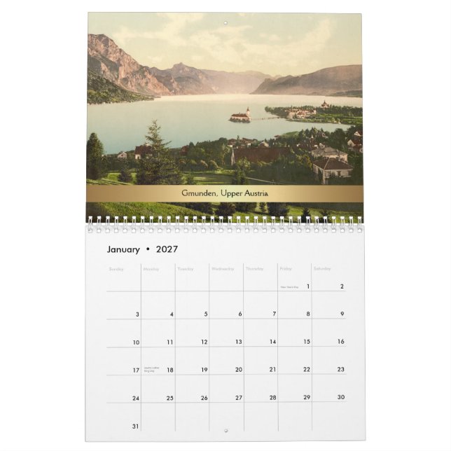 Calendário Visões mundiais 2015 de Olde de Upper Austria (Jan 2027)