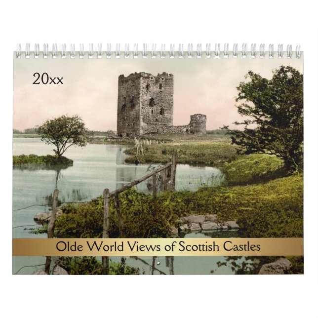 Calendário Visões mundiais de Olde de castelos escoceses (Capa)