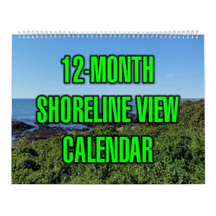 Calendário Vista da Costa de 12 Meses