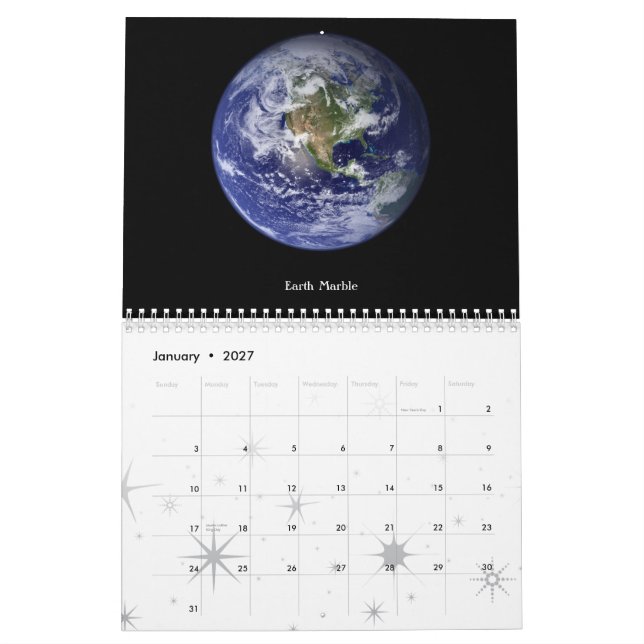 Calendário Voe-me à lua e entre as estrelas (Jan 2027)