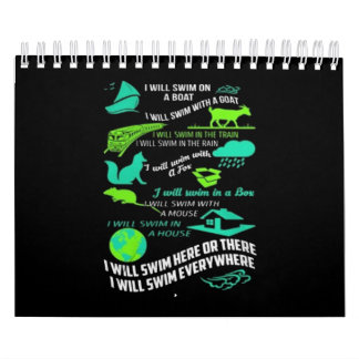 Calendário Vou Natação Aqui Ou Lá, Vou Natação Em Qualquer Lu