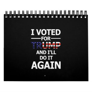 Calendário Vou votar em Trump - Dark