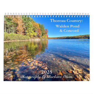 Calendário Walden Pond/Concord 2025
