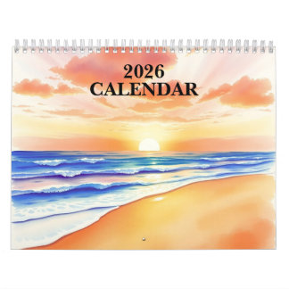 Calendário Watercolor 2025 Wall Calendar 