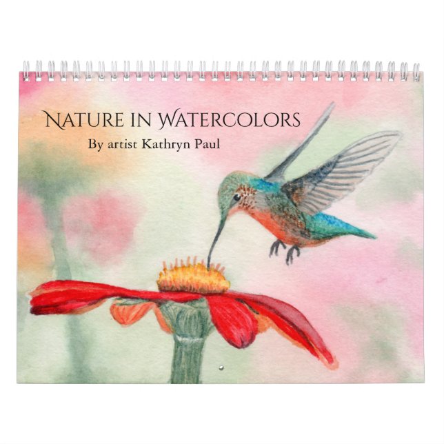 Calendário Watercolor art wall calendar: nature landscapes (Capa)