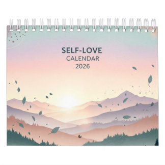 Calendário Watercolor Nature Self-Love Quotes Calendar 2026