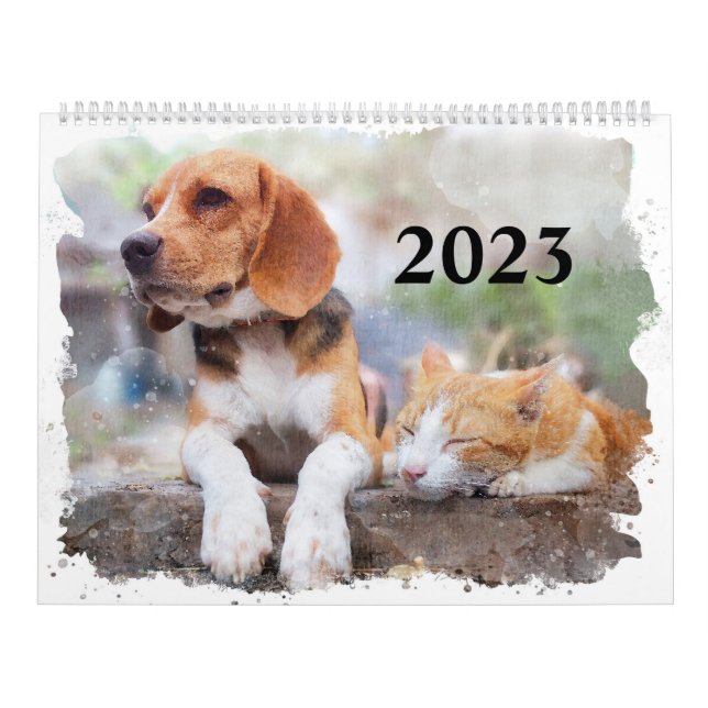 Calendário Watercolor Pets Calendar Dogs, Cats, Birds & More (Capa)