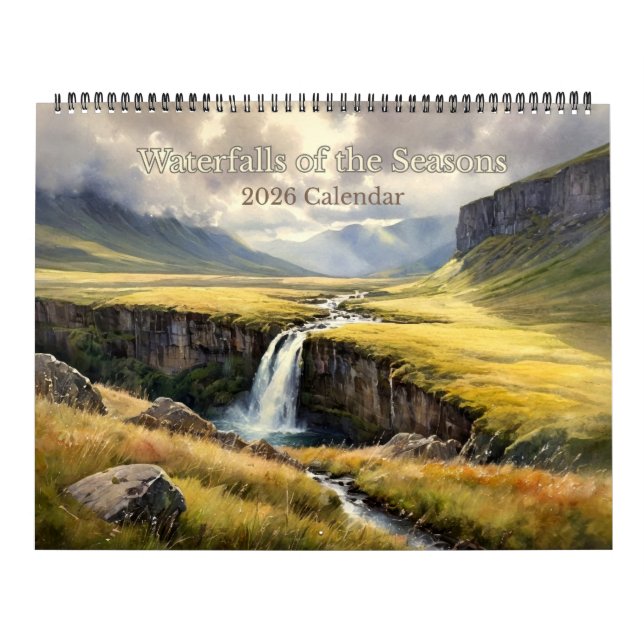 Calendário Waterfalls of the Seasons 2026 Calendar (Capa)