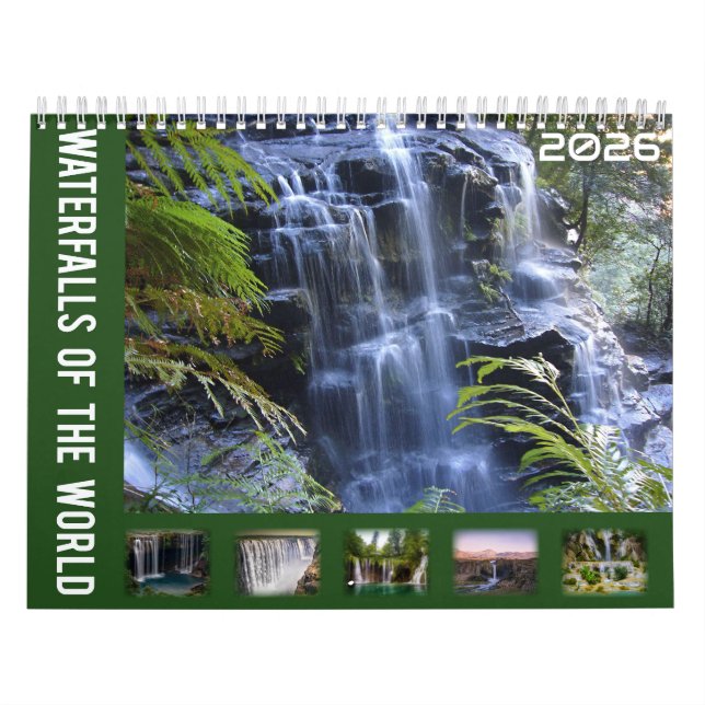Calendário Waterfalls Of The World 2026 Calendar (Capa)