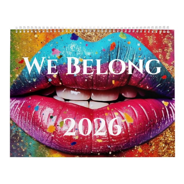 Calendário We Belong LGBTQ+ Pride Art Calendar 2026 (Capa)