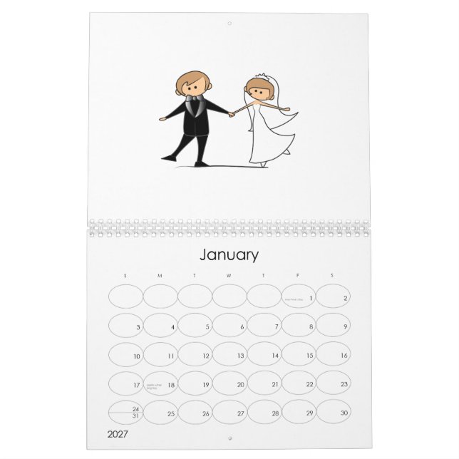 Calendário wedding (Jan 2027)