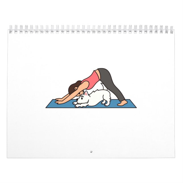 Calendário Westie Yoga Buddies (Capa)