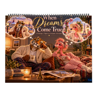 Calendário When Dreams Come True – Funny Flamingo & Tiger2027