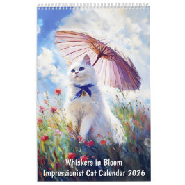 Calendário Whiskers in Bloom – Impressionist Cat Calendar 202
