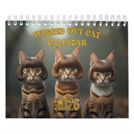 Calendário Wigged out Cat