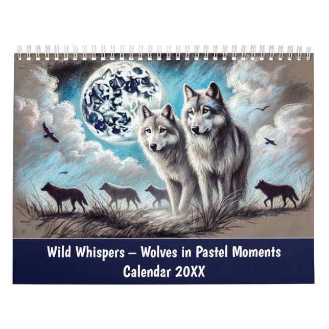 Calendário Wild Whispers – Wolves in Pastel Moments (Capa)