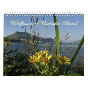 Calendário Wildflowers da ilha de Unalaska