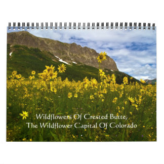 Calendário Wildflowers de montículo com crista