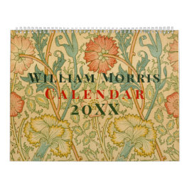 Calendário William Morris Padrões