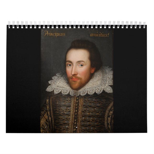 Calendário William Shakespeare Cobbe Portrait por volta de 16 (Capa)