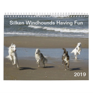 Calendário Windhounds macio que tem o divertimento 2019