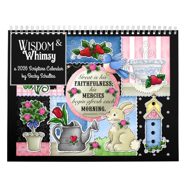 Calendário "Wisdom and Whimsy" 2026 Scripture Calendar (Capa)