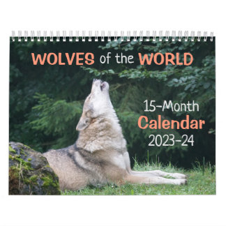 Calendário Wolves of the World 2023-24 Calendar 15-Month