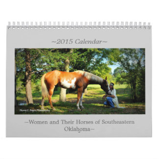 Calendário ~Women e seus cavalos de Oklahoma~ do sudeste