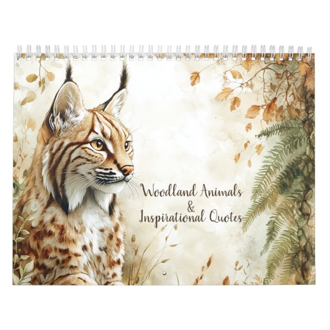 Calendário Woodland Animals & Inspirational Quotes 2026  (Capa)