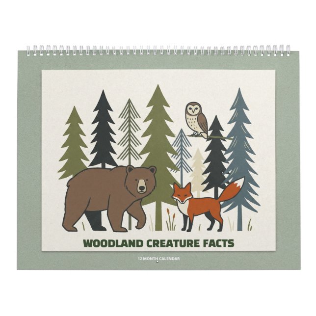 Calendário Woodland Creature Facts Calendar (Capa)