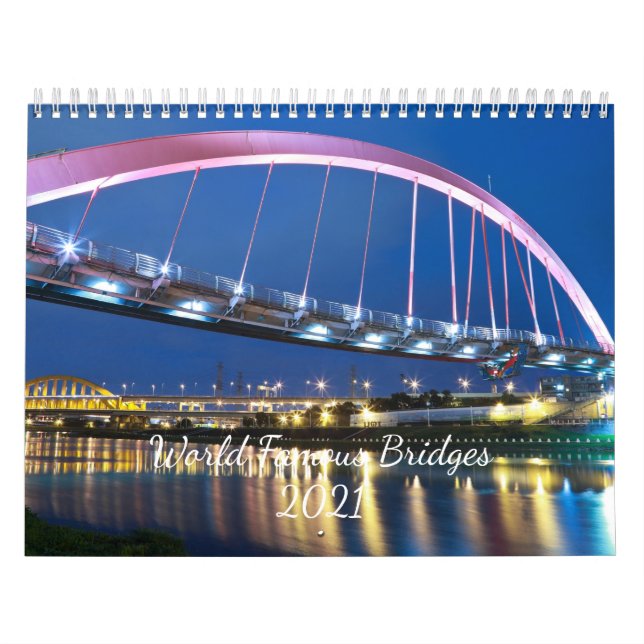 Calendário World Famous Bridges 2025 (Capa)